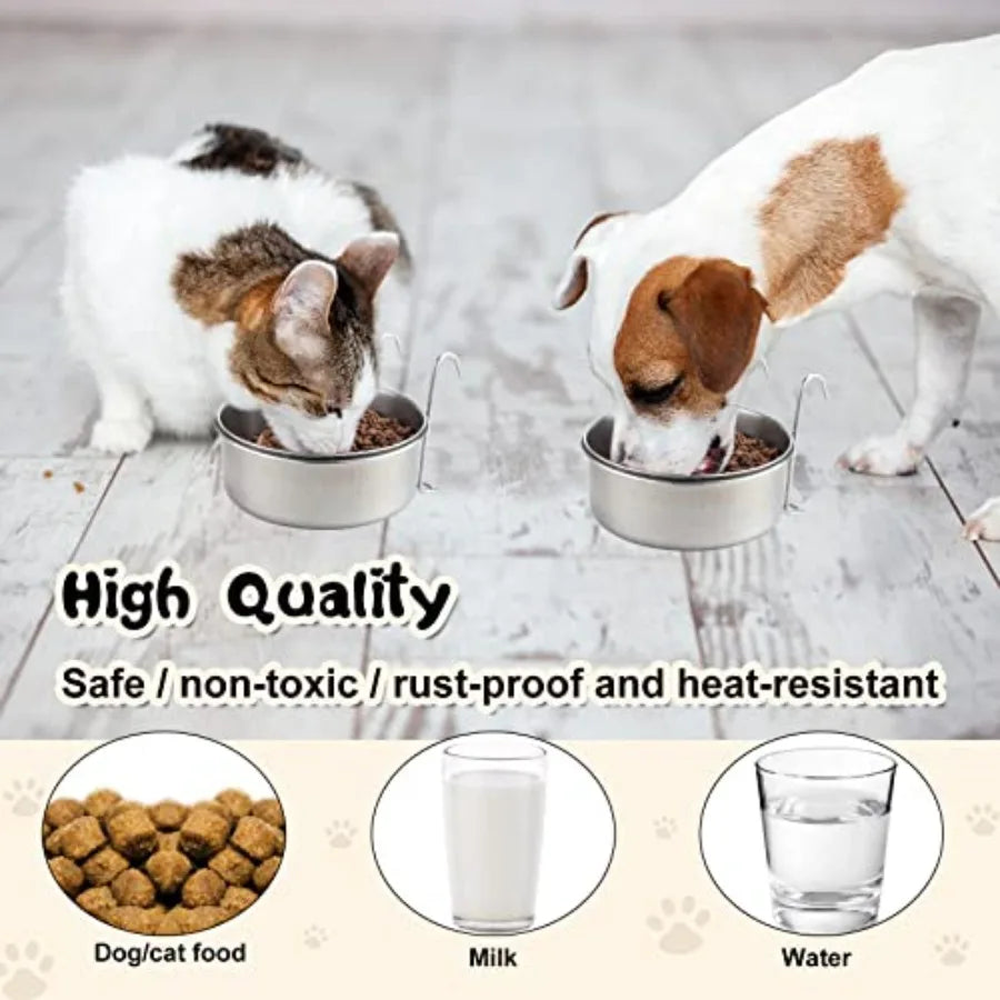 6 Pieces Stainless Steel Hanging Food Bowl
