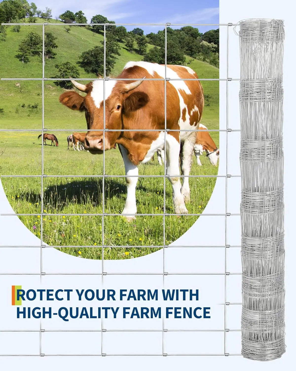 4FT X 328FT Cattle Fence Durable Welded Wire