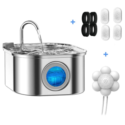 3.2L Stainless Steel Pet Water Feeder Auto  Fountain