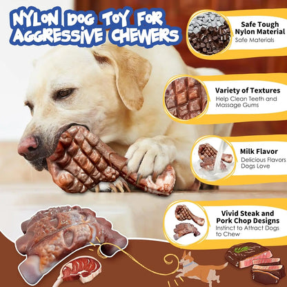 2 Pack Tough Nylon Bones for Large Breeds