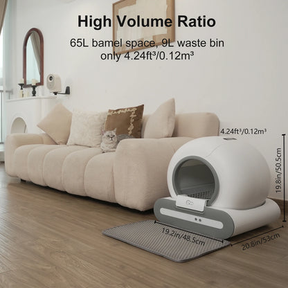 Self-Cleaning Cat Litter Box App Control,