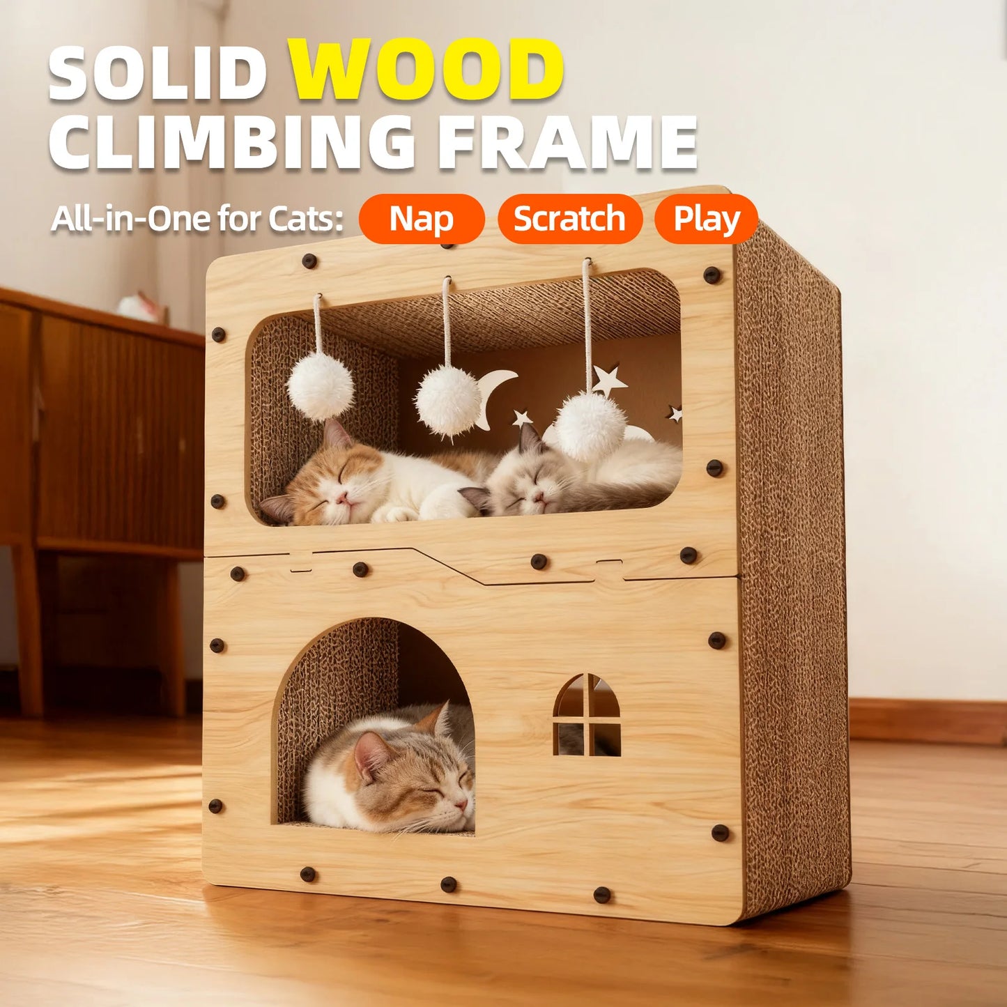 Cat House for Indoor & Outdoor Use