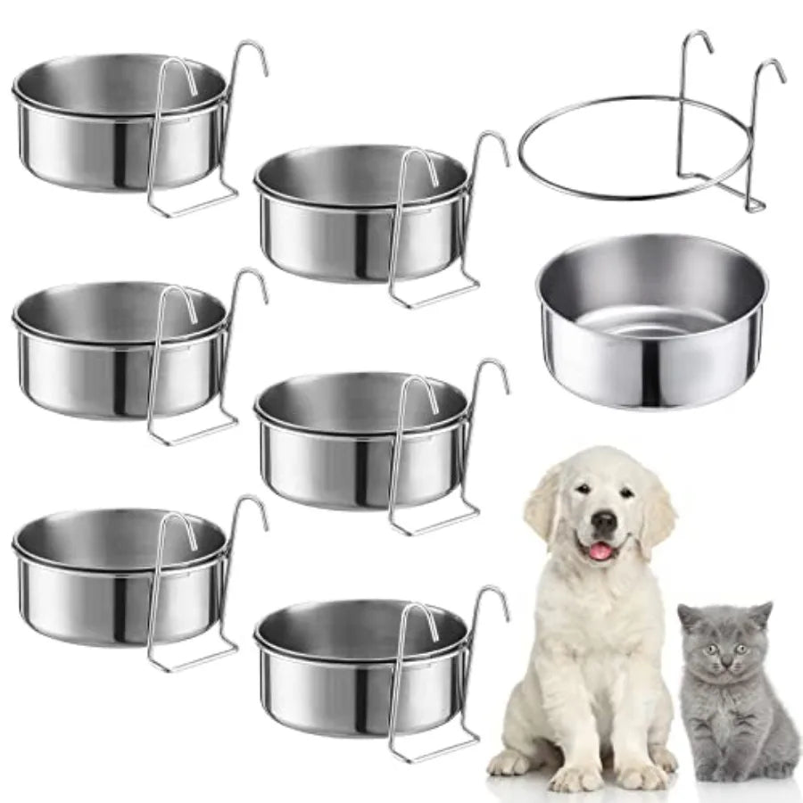 6 Pieces Stainless Steel Hanging  Food Bowl