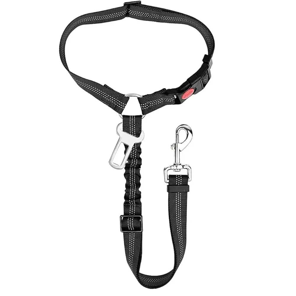 2-in-1 Dog Car Seatbelt Headrest Restraint