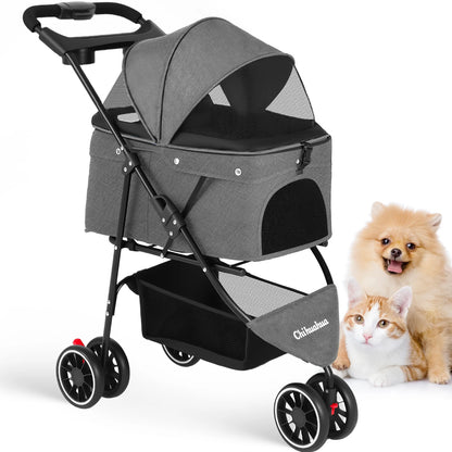Pet Stroller For Small  Dogs & Cats  Foldable