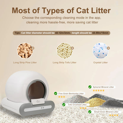 Self-Cleaning Cat Litter Box App Control,