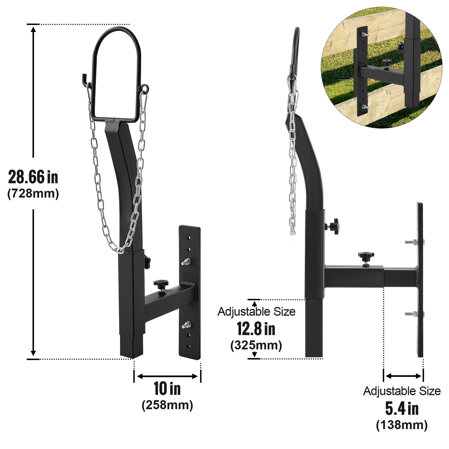 51x23in Livestock Stand 21" to 33" Adjustable Height White