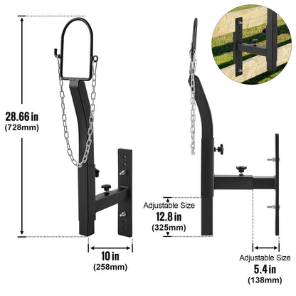 51x23in Livestock Stand 21" to 33" Adjustable Height White