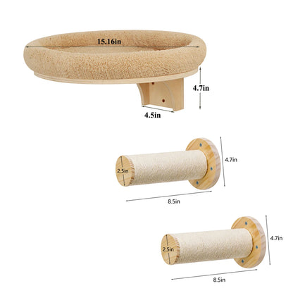 Wall Mounted Solid Wooden Furniture Climbing Ladder
