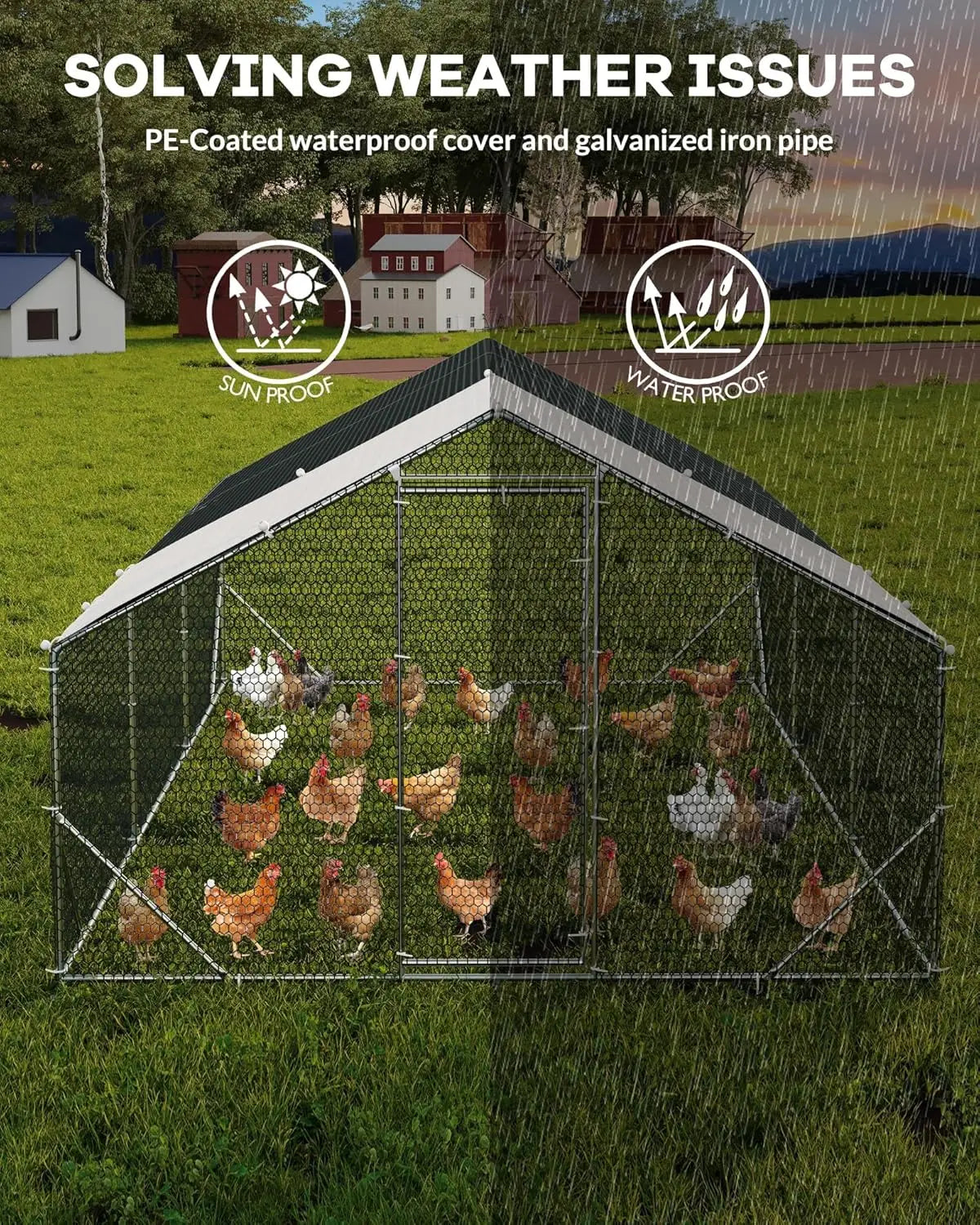 Chicken Coop Large Metal Chicken Run