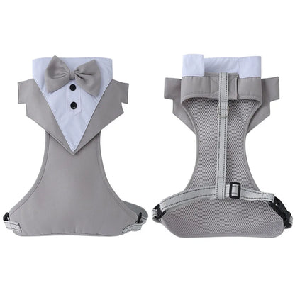Dog Tuxedo Adjustable Harness Party Costume
