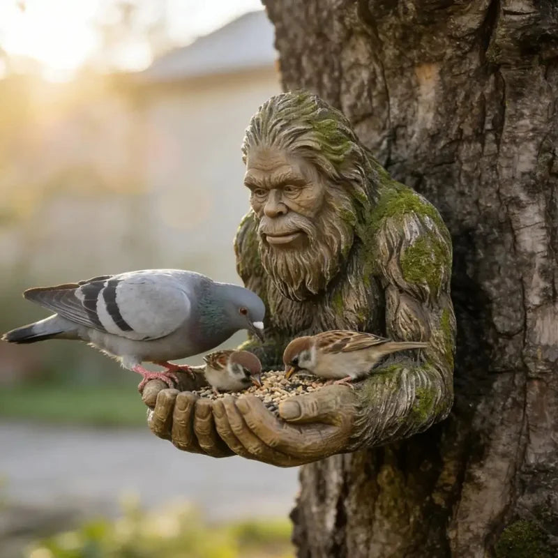 2Pcs Sasquatch Bird Feeder Outdoor Decorative