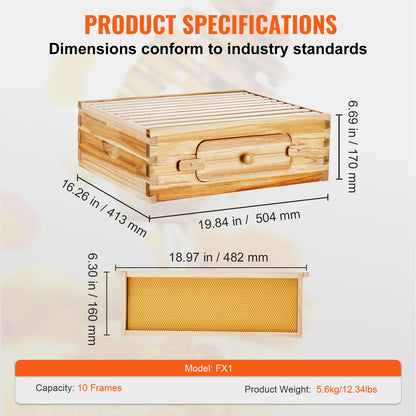 Bee Hive Deep Box Starter Kit Transparent Acrylic