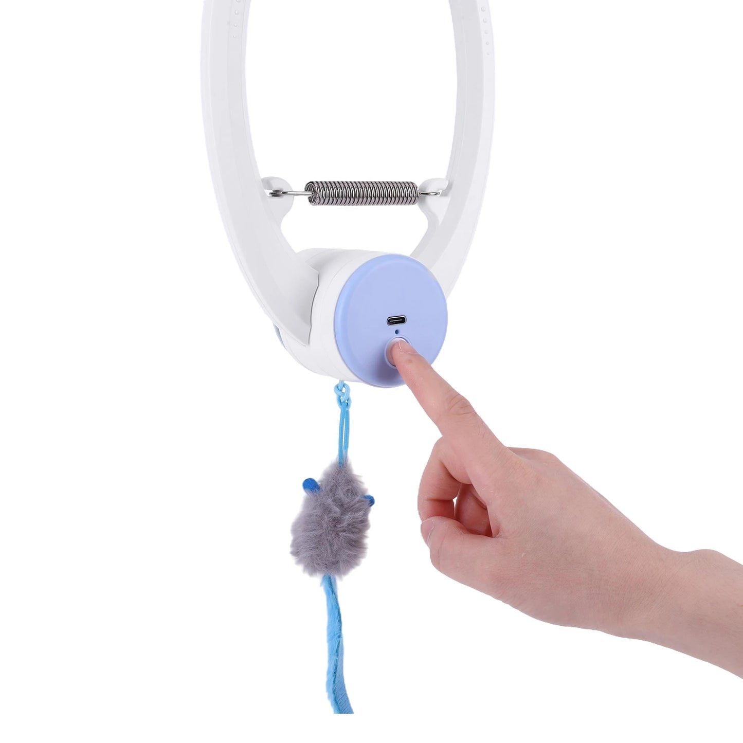 Electronic Self Play Feather Cat String Toy
