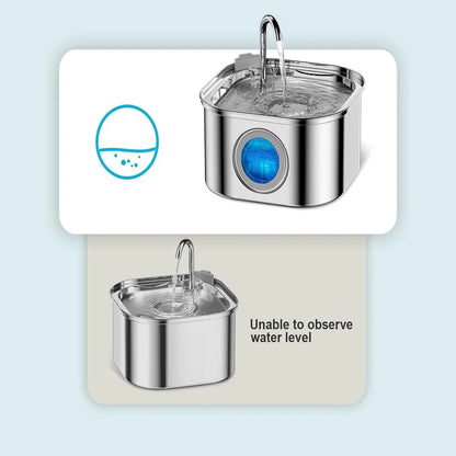 3.2L Stainless Steel Pet Water Feeder Auto  Fountain