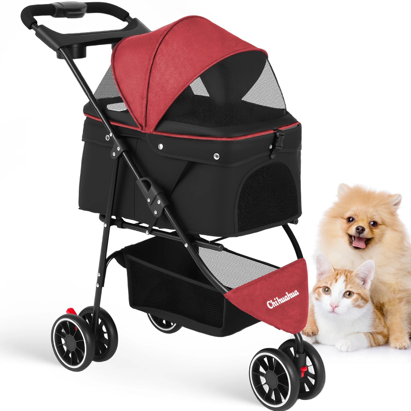 Pet Stroller For Small  Dogs & Cats  Foldable