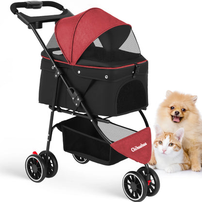 Pet Stroller For Small  Dogs & Cats  Foldable