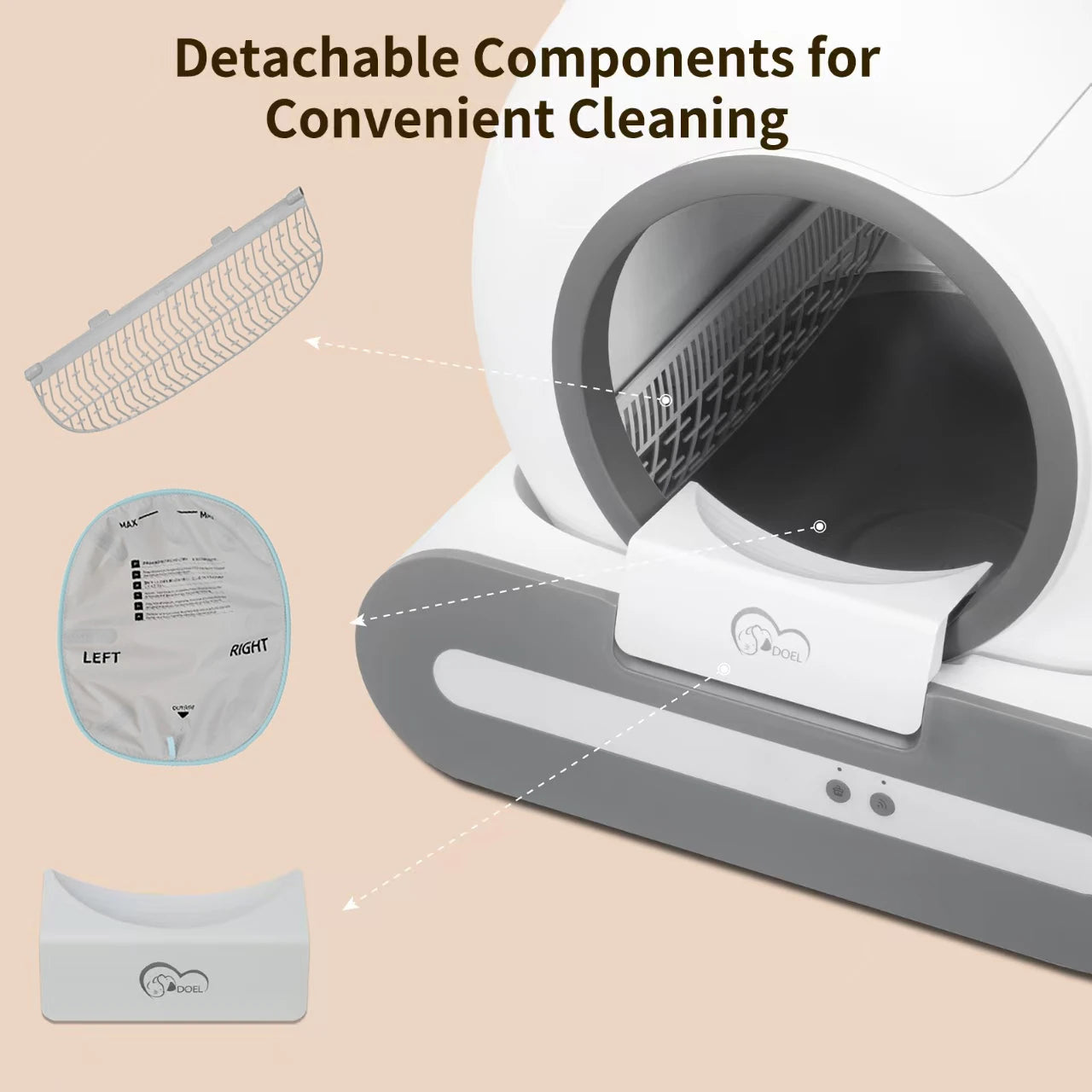 Self-Cleaning Cat Litter Box App Control,