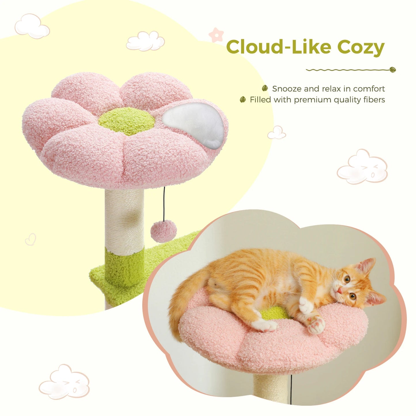 Flower Cat Tree Multi-Level