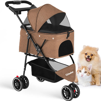 Pet Stroller For Small  Dogs & Cats  Foldable