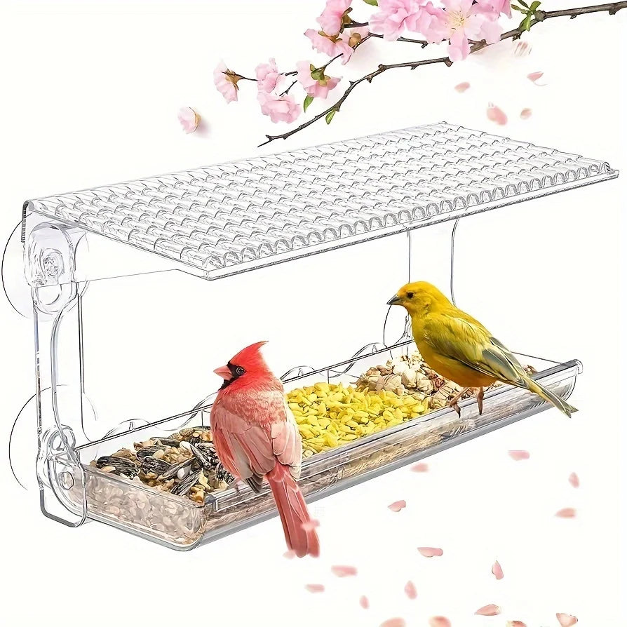 Indestructible Large Window Bird Feeder Super Strong Adhesive Hooks