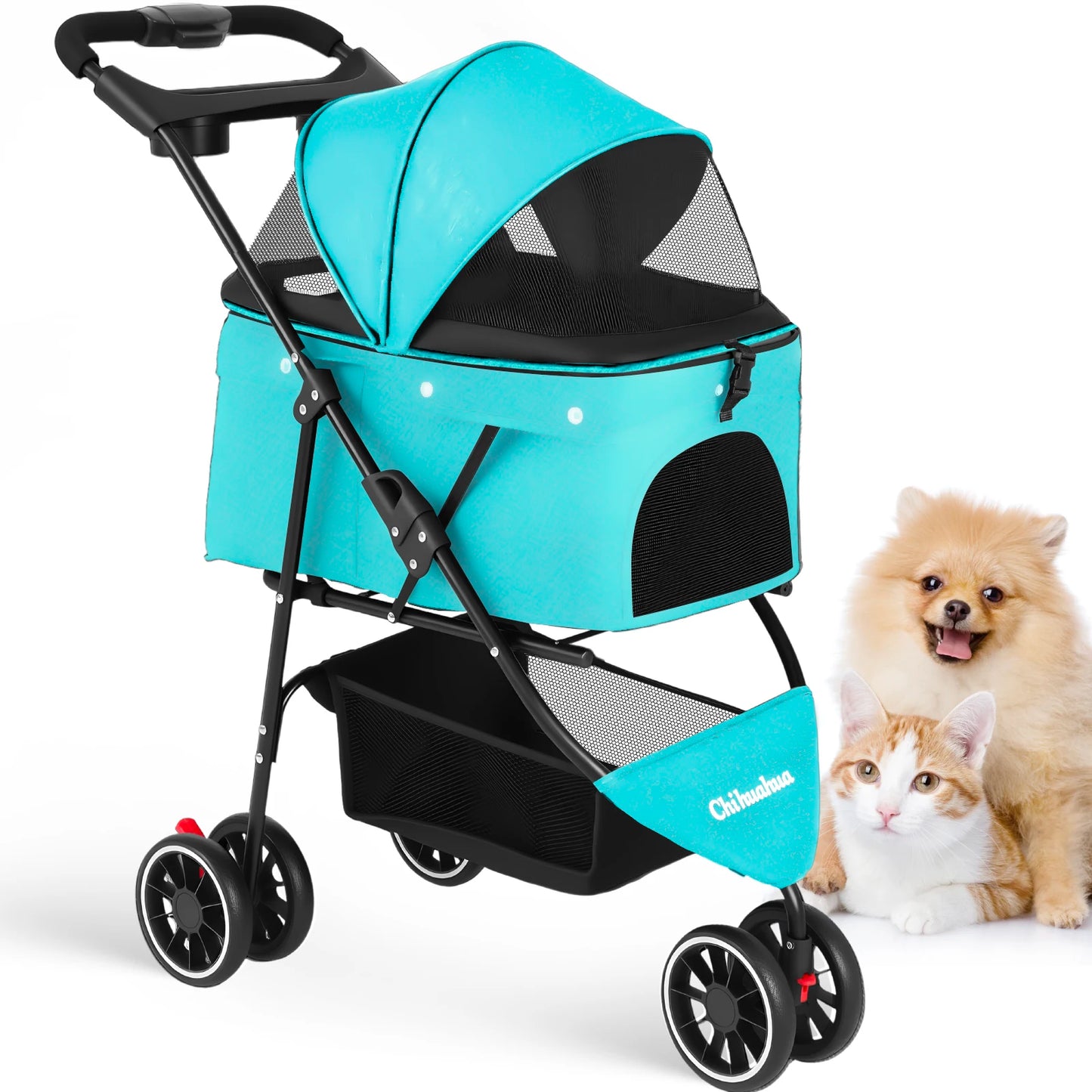 Pet Stroller For Small  Dogs & Cats  Foldable