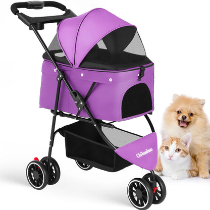 Pet Stroller For Small  Dogs & Cats  Foldable
