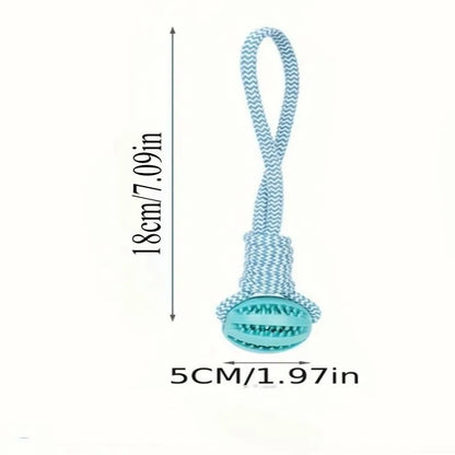 Cotton Rope & Rubber Dog Chew Ball,