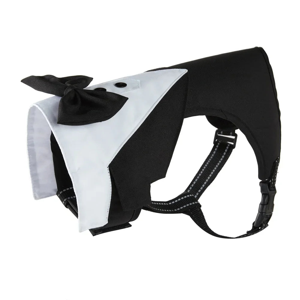 Dog Tuxedo Adjustable Harness Party Costume