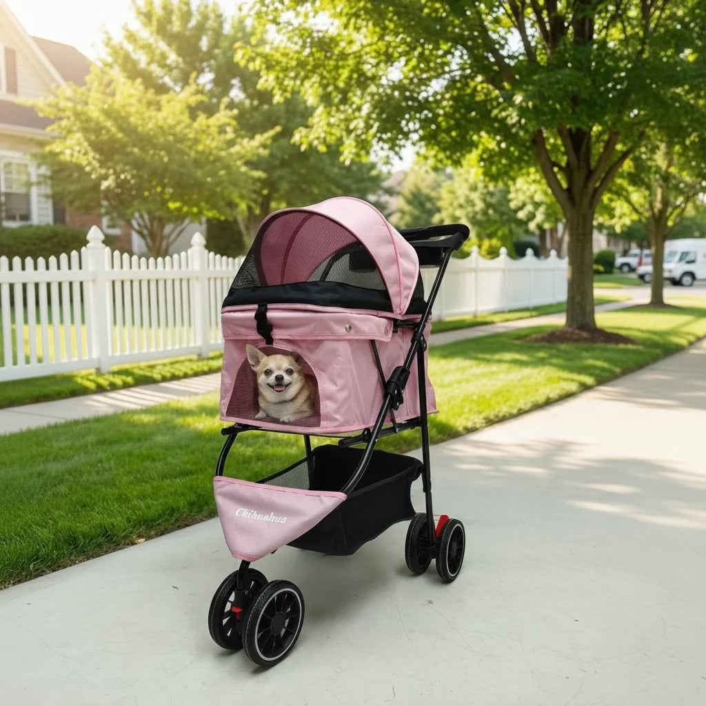 Pet Stroller For Small  Dogs & Cats  Foldable