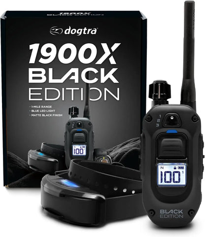 1900X Black Edition E-Collar - 1 Mile Range, Rechargeable