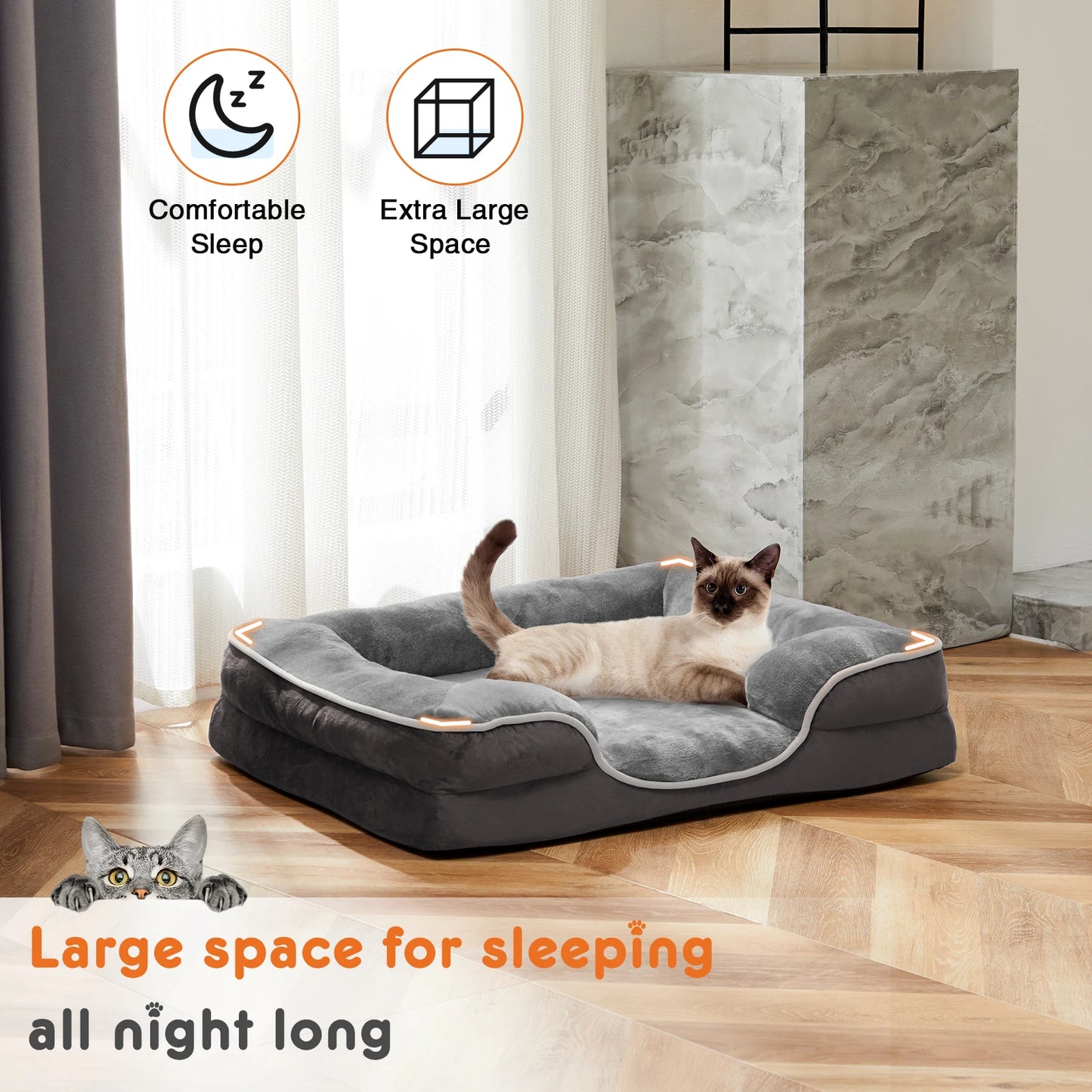 Orthopedic  Memory Foam Pet Bed