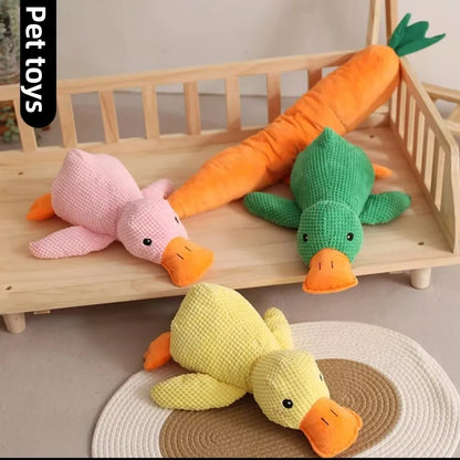 1/3PCS Calming Duck Squeaky Plush Toy Luxury Sleep Aid