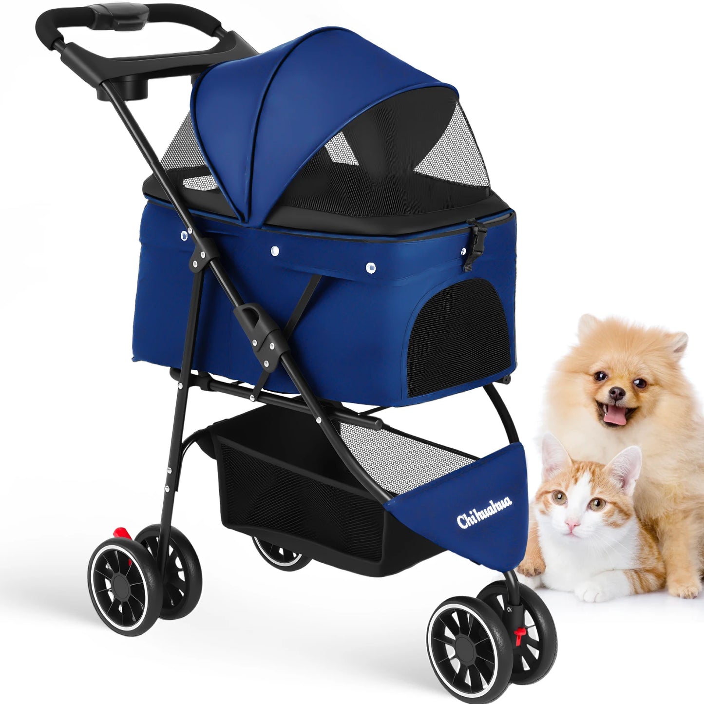 Pet Stroller For Small  Dogs & Cats  Foldable