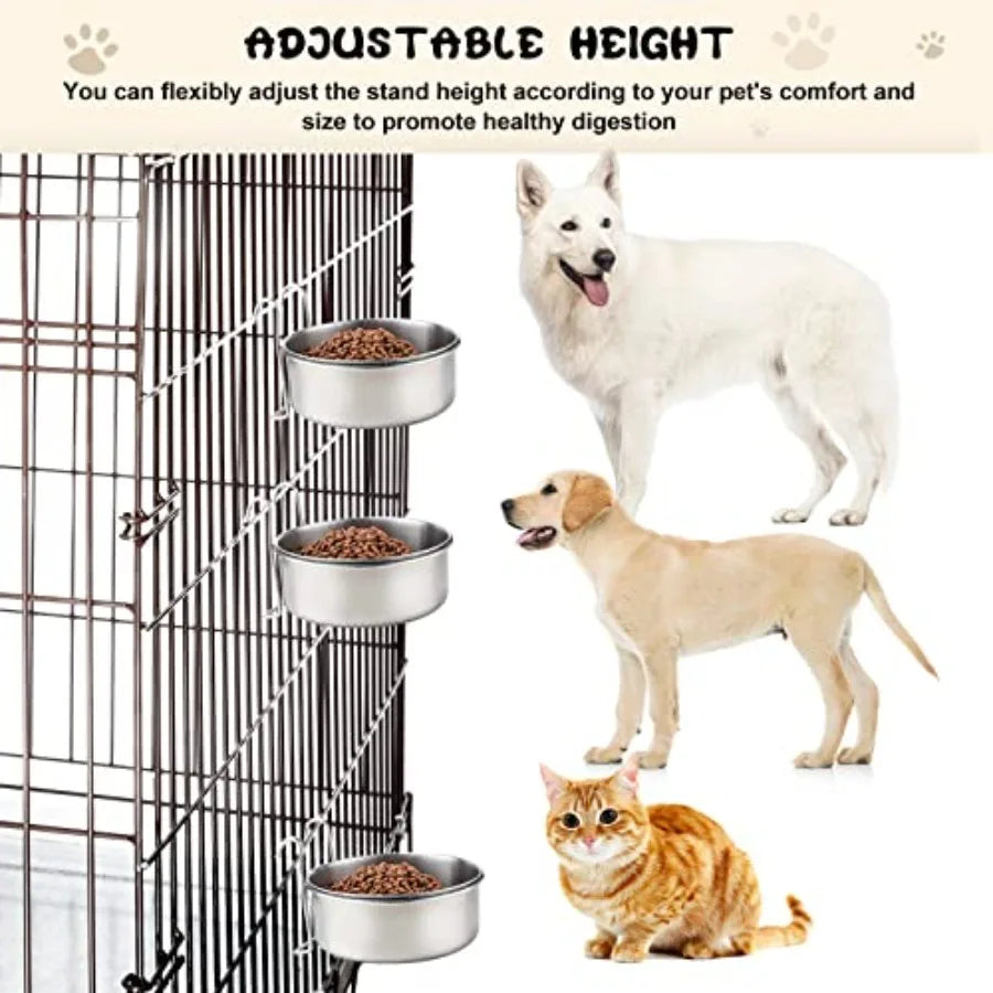 6 Pieces Stainless Steel Hanging  Food Bowl
