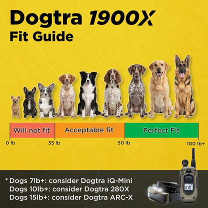 1900X Black Edition E-Collar - 1 Mile Range, Rechargeable