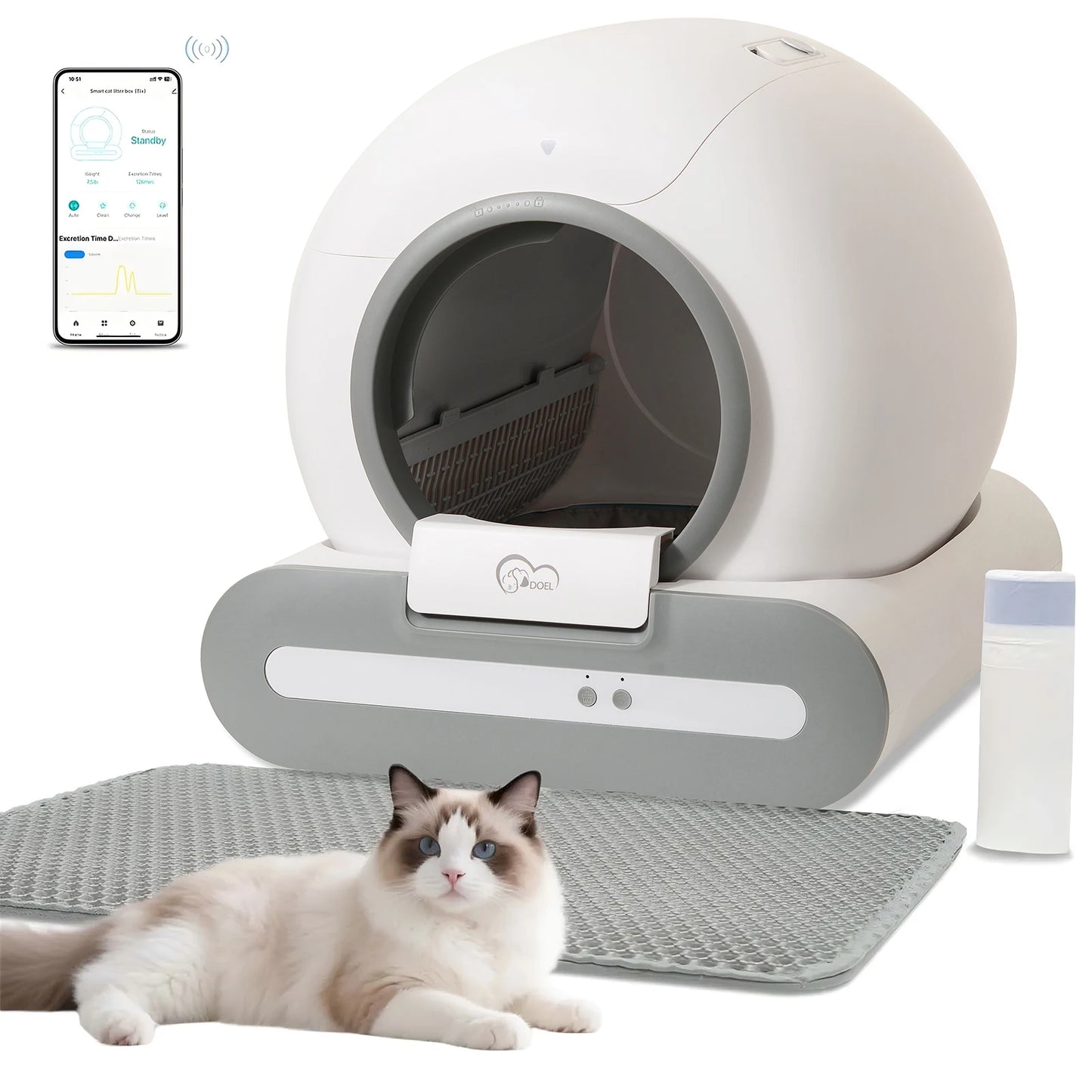 Self-Cleaning Cat Litter Box App Control,