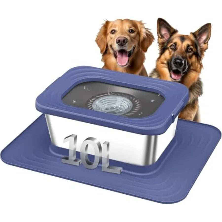 No Spill Anti-Splash Bowls with XXL Silicone Mat,