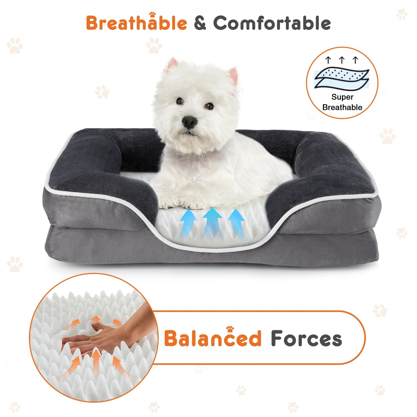 Orthopedic  Memory Foam Pet Bed