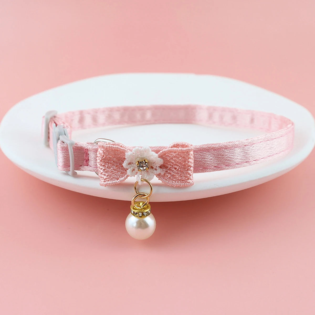 cute satin small pet collar