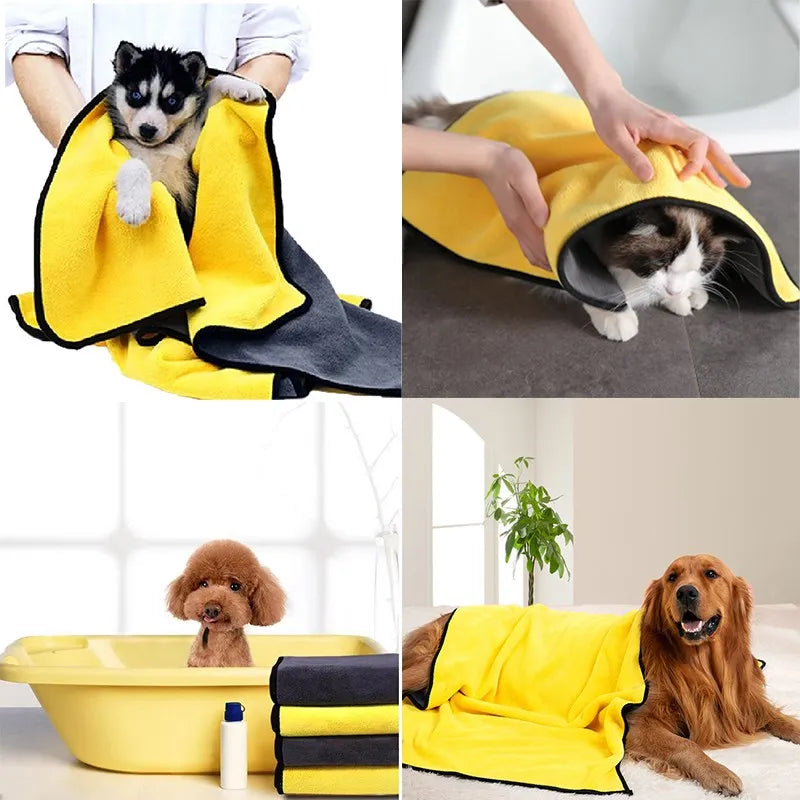 Quick Drying Dog And Cat Towels Soft Fiber