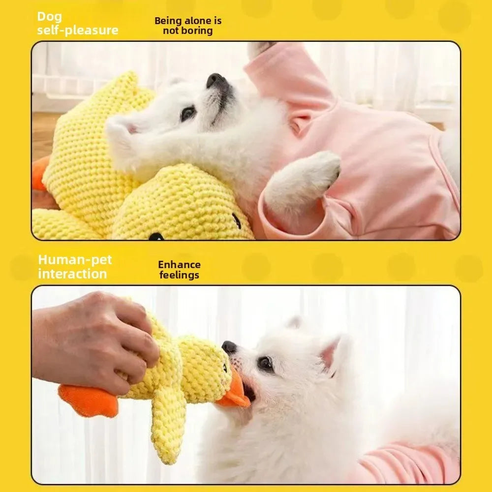 1/3PCS Calming Duck Squeaky Plush Toy Luxury Sleep Aid
