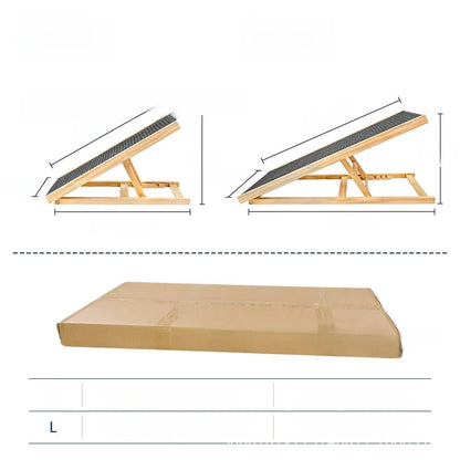 Adjustable Wooden Dog Stairs Pet Ramp