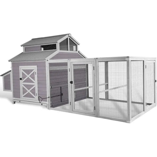 Large Wooden Chicken Coop with Run and Nesting