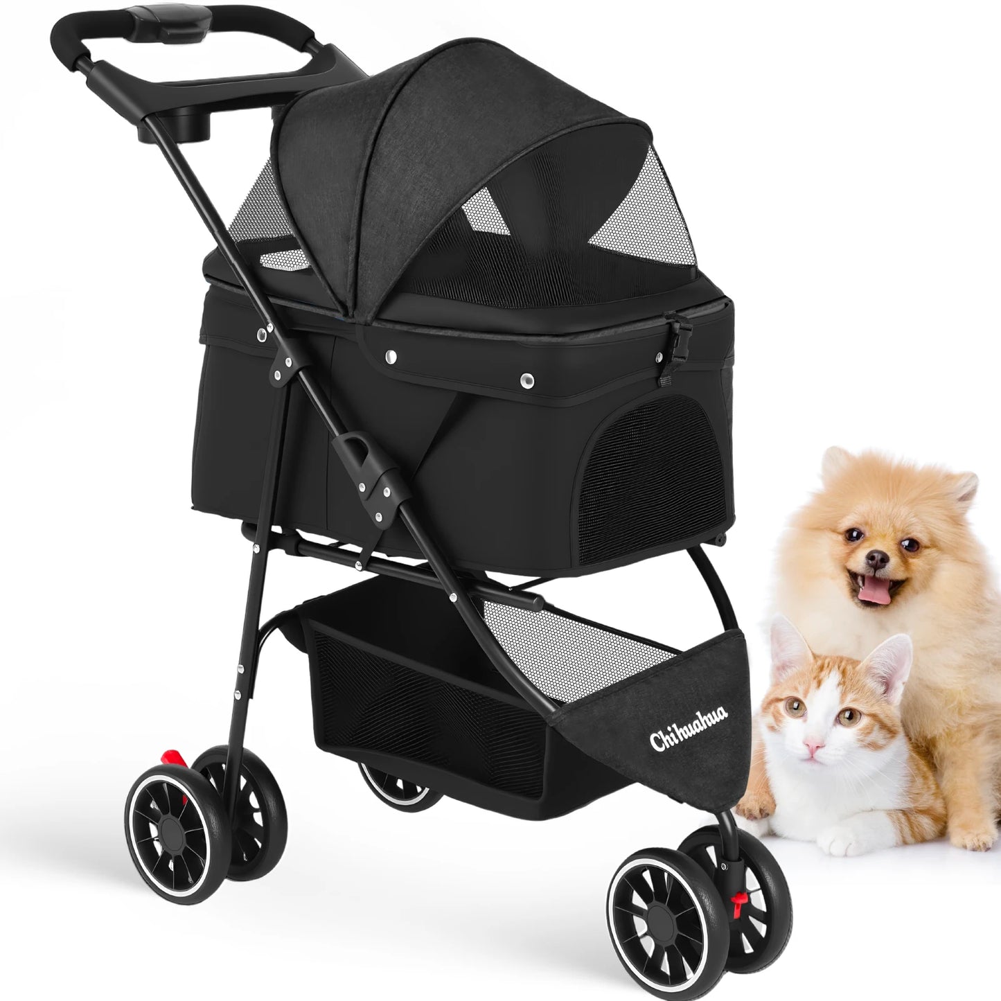 Pet Stroller For Small  Dogs & Cats  Foldable