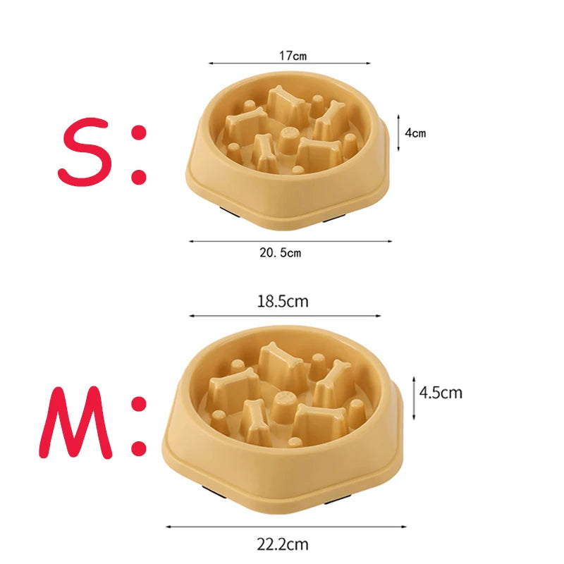 Slow Feeder Dog Cat Bowl,