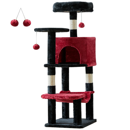 44In Cat Tree Tall Multi-Cat Tower Natural Sisal
