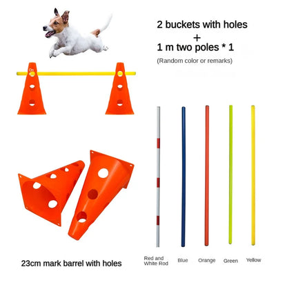 Pet Agility  Set Jumping Bar Dog Obstacle Training Equipment
