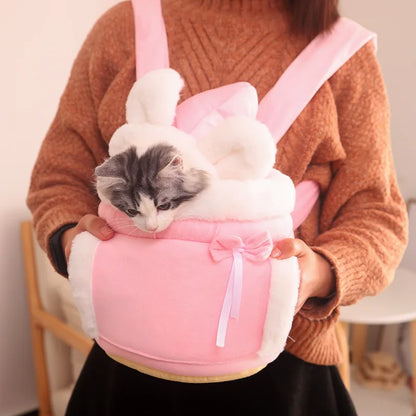 Cat Backpack Carrier with Bed Portable