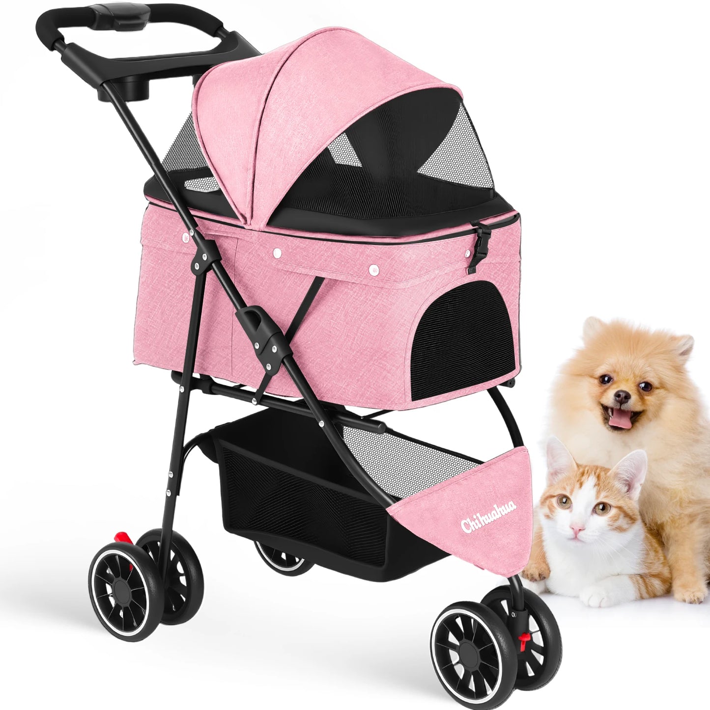 Pet Stroller For Small  Dogs & Cats  Foldable